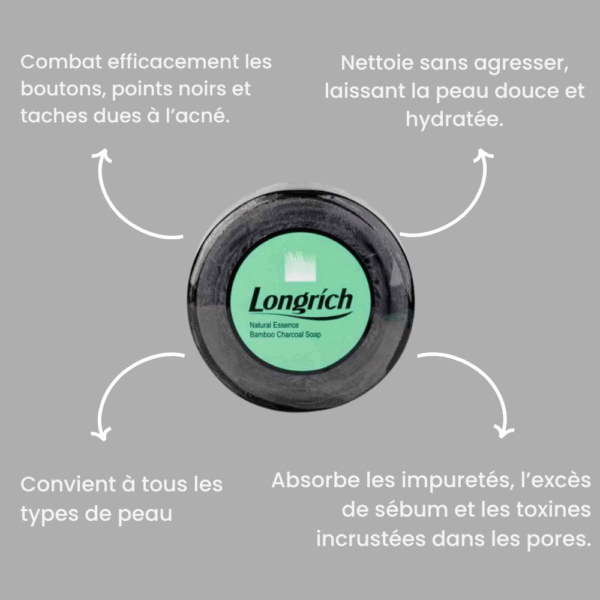 Savon Longrich au Charbon de Bambou – Image 3